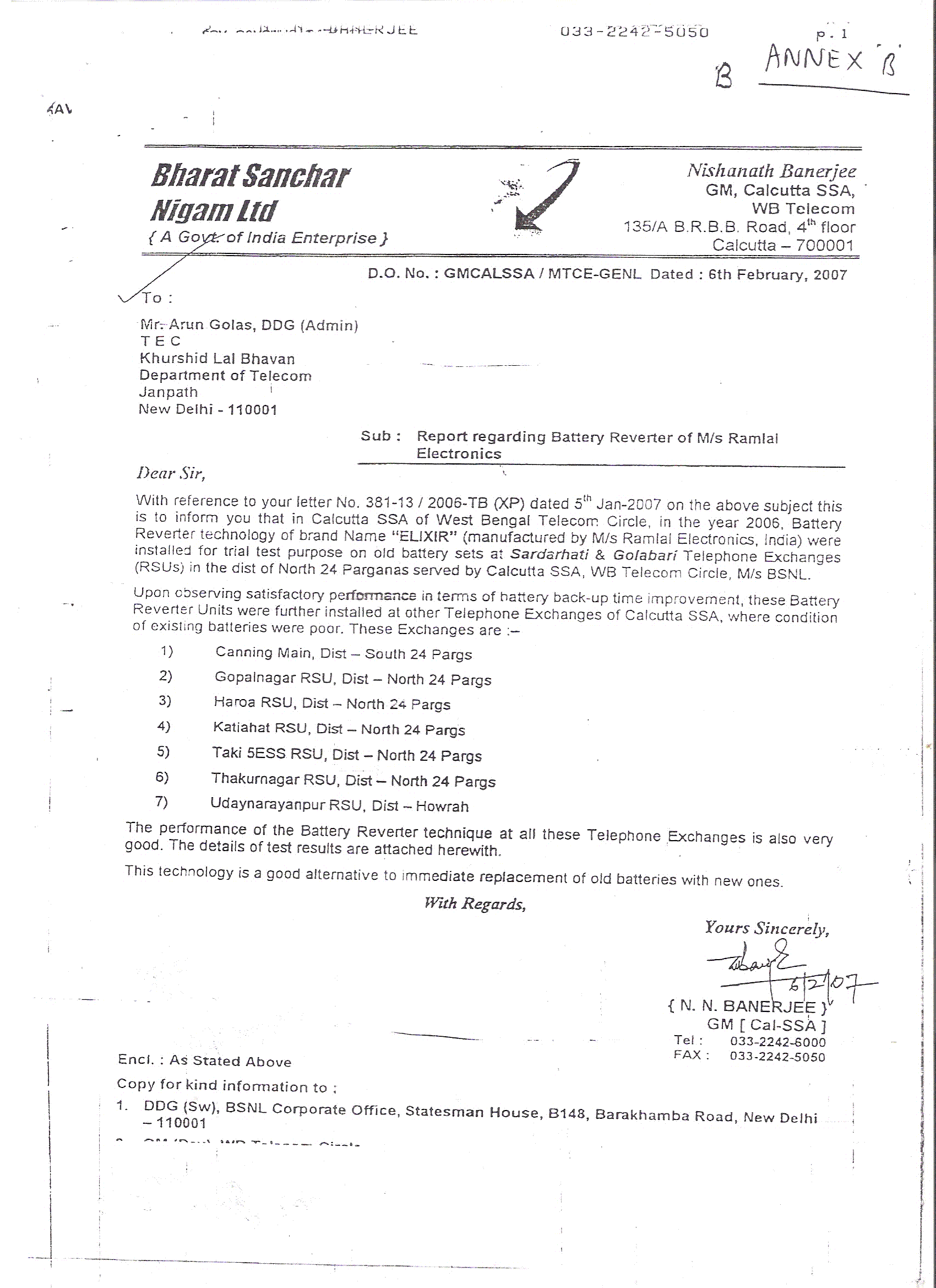bsnl wb tr